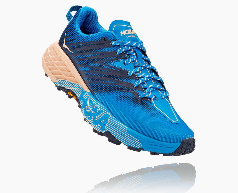 Hoka One One Speedgoat 4 Trailskor Dam - Blå - OLARK-7063